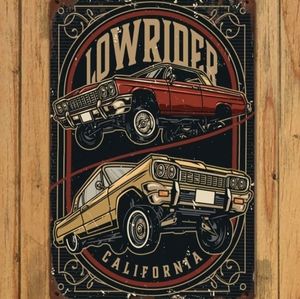 Lowrider 8x12 metal sign
